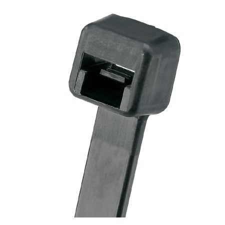 Panduit Cable Tie, 11-1/2 in L, 3 in Max Bundle Dia., Black, Nylon 6/6, 50 lb Strength, 100 PK PLT3S-C20